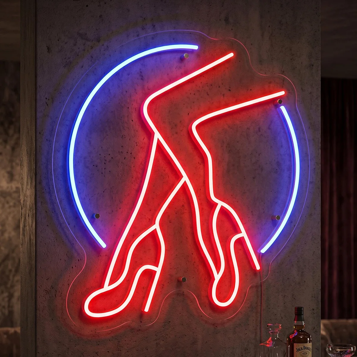 High Heels Neon Sign Women's Legs Neon Wall Decor Glamorous Bar Decor Bar Club Dance Studio Restaurant Home Decor