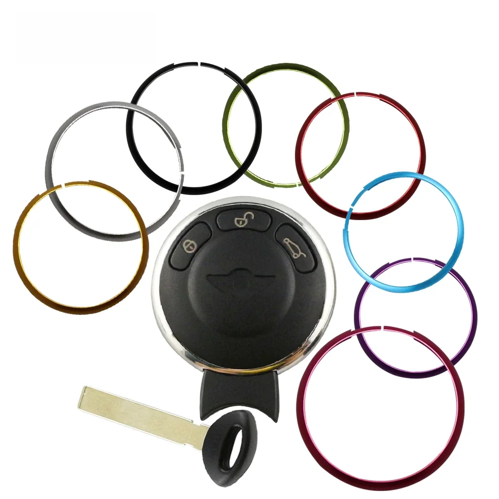 YIQIXIN-Car Key Shell para BMW, liga de alumínio, Styling, Ring Decorações, Mini Cooper, Clubman,