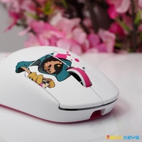 Zaopin X Nachocustomz Z2 4K Swappable Wireless Mouse Ergonomics Design Pink and White Theme Skull Avatar Lightweight Gaming Mice