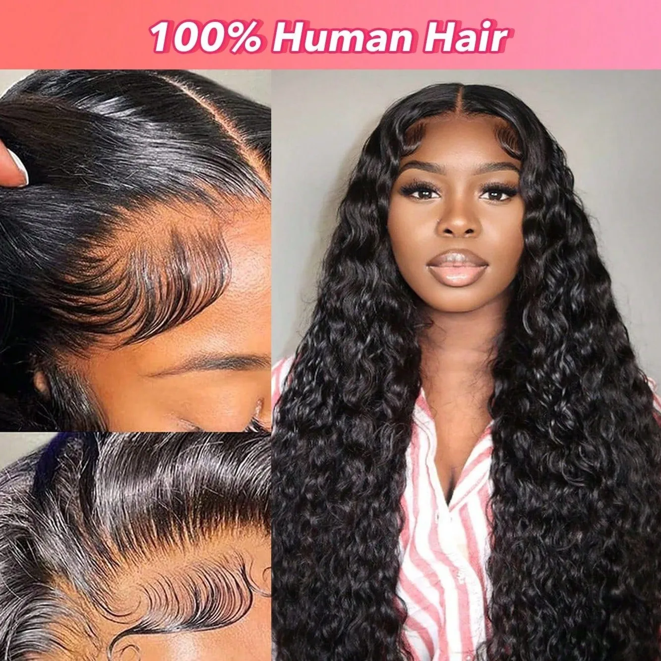 Water Wave Lace Front Wigs 13x4 13x6 HD Lace Frontal Wigs Curly Human Hair Wigs For Women Pre Plucked lace front human hair wigs