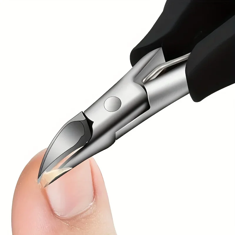 Profissional Grade aço inoxidável Nail Clippers, Unhas grossas e unhas encravadas, lâmina curva