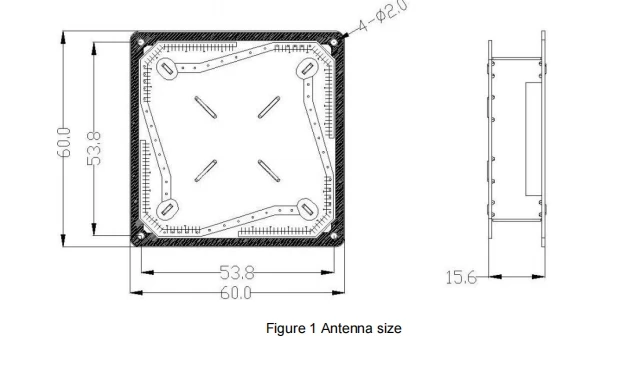 4dbi high gain PCB uhf rfid antenna 865-868Mhz or 902-928Mhz for rfid handheld PDA