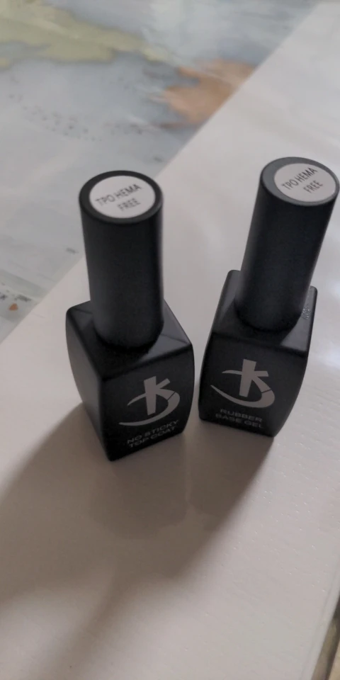 KODI JYJ Tpo Hema Free Rubber Base Gel Polish 12ml No Wipe Top High Gloss Long-Lasting Gellac New Formula Nail Base and Top Coat photo review