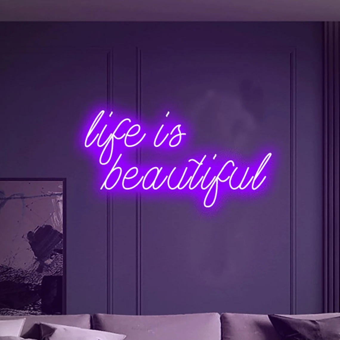 

Life is beautiful Neon Sign Office Wall Art Decor для бара, клуба, магазина Art, неоновый декор, подарок на новоселье