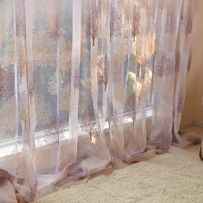 Japanischen Stil Sheer Tüll Vorhänge Für Wohnzimmer Burnout Vorhänge Für Kinder Schlafzimmer Fenster Küche Vorhänge Jalousien Vorhänge