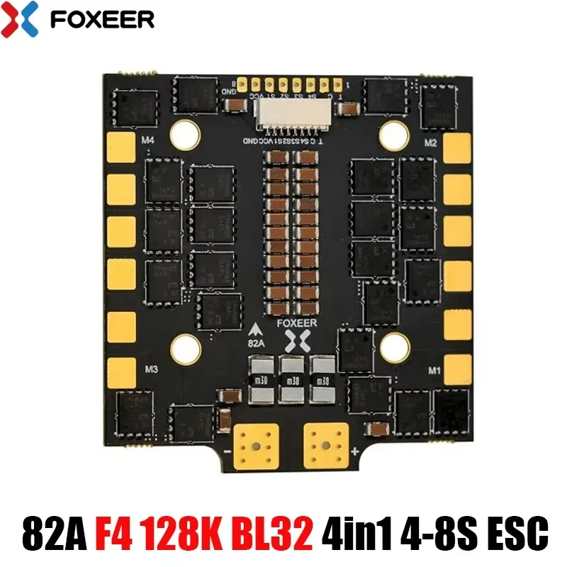 

FOXEER Reaper V2 82A F4 128K BL32 4in1 4-8S ESC 30.5X30.5mm for RC FPV Freestyle Long Range X-Class Drone