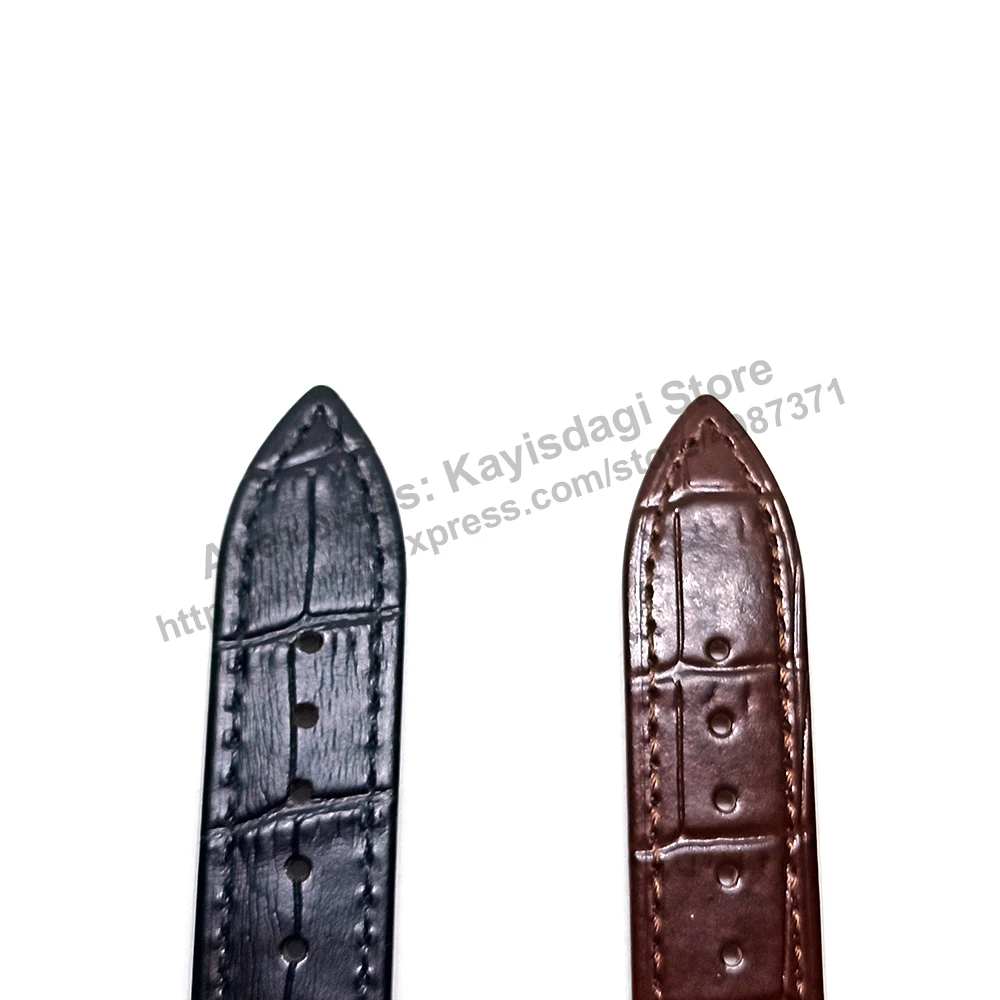 22mm Black , Brown Genuine Leather Watch Band Strap Compatible For Franck Muller