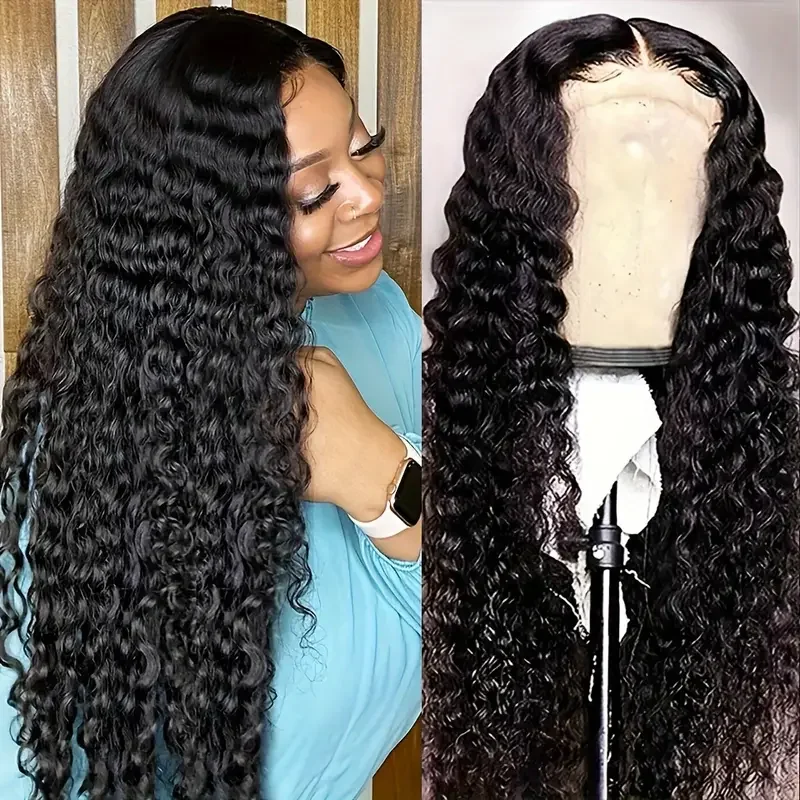 

30 inch Deep Wave Lace Front Wigs Human Hair 13x6 Transparent Lace Frontal Wigs Deep Curly 13x4 Lace Front Wigs 100% Human Hair