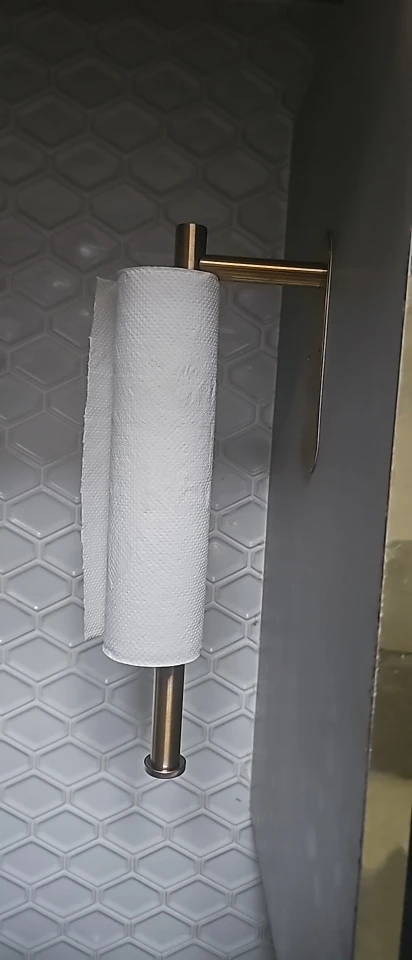 Kitchen Paper Towel Holder Adhesive Tissue Hanger Toilet Roll Paper Dispenser Cabinet Storage Napkin Rack Bathroom Accessories photo review