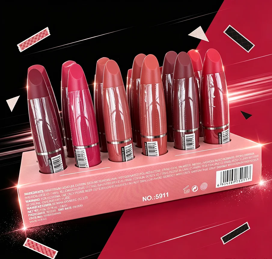 3‑Pack S.F.R Color Matte Lipstick, High Pigment Velvet Lip Makeup, Long Lasting Non‑Dry Lip Stick for Daily Party Dating