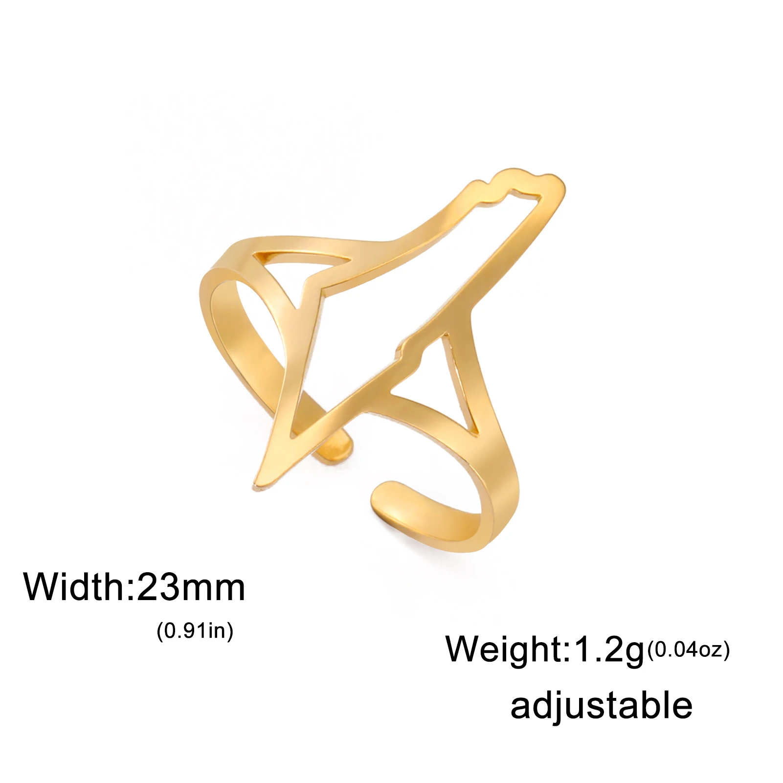 LIKGREAT إسرائيل البنصر الفولاذ المقاوم للصدأ الذهب اللون خواتم Geography اليهودية العصرية مجوهرات للنساء الرجال الهدايا بالجملة