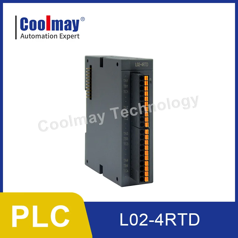 Coolmay L02-4RTD Analog 4-Channel Temperature Sensing Sensor Pt100 2-Wire or 3-Wire for PLC Systems