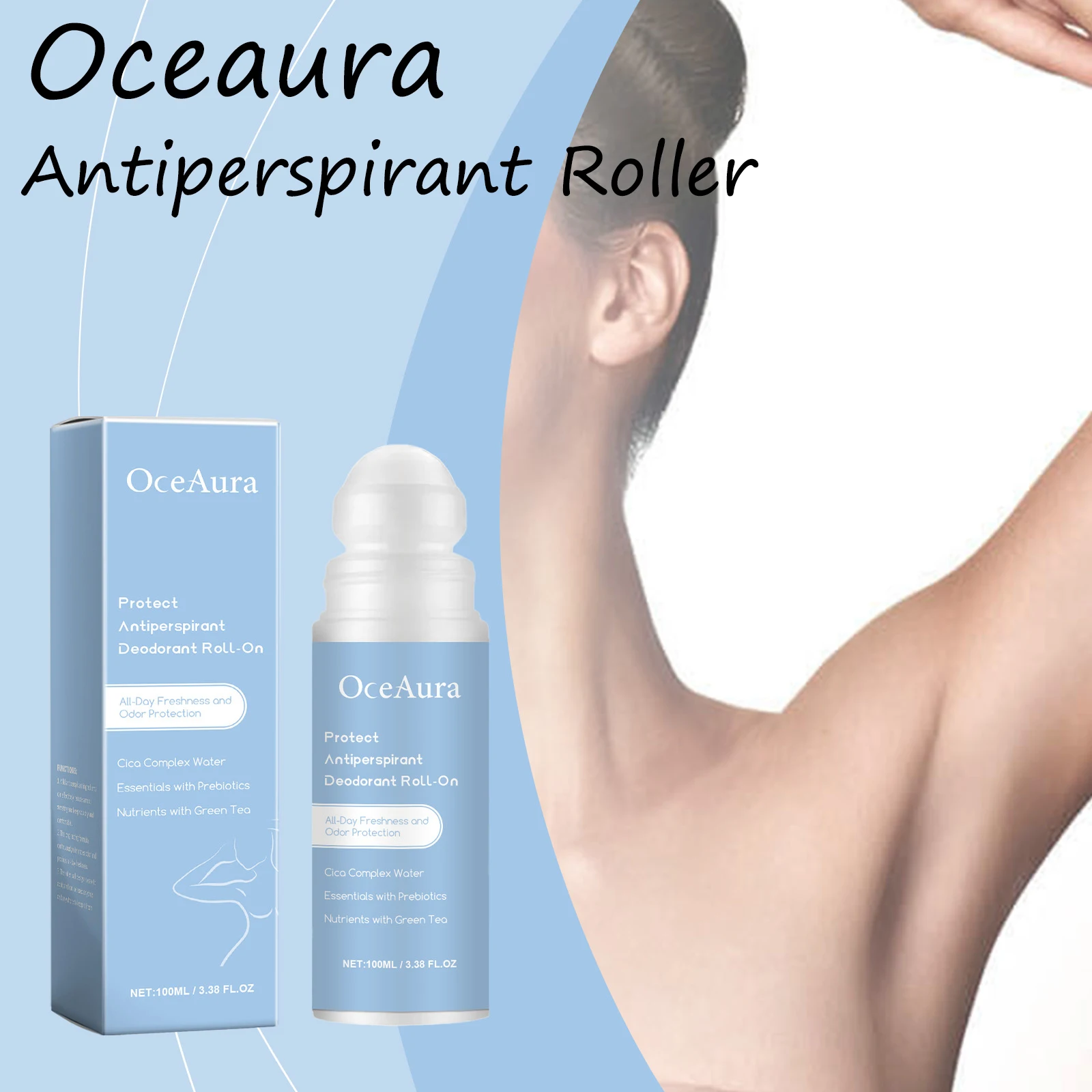 

Ролик-антиперспирант Oceaura, стойкий свежий аромат, эффективный контроль пота, нелипкий, уменьшает тревогу, дезодорант для тела, ролик