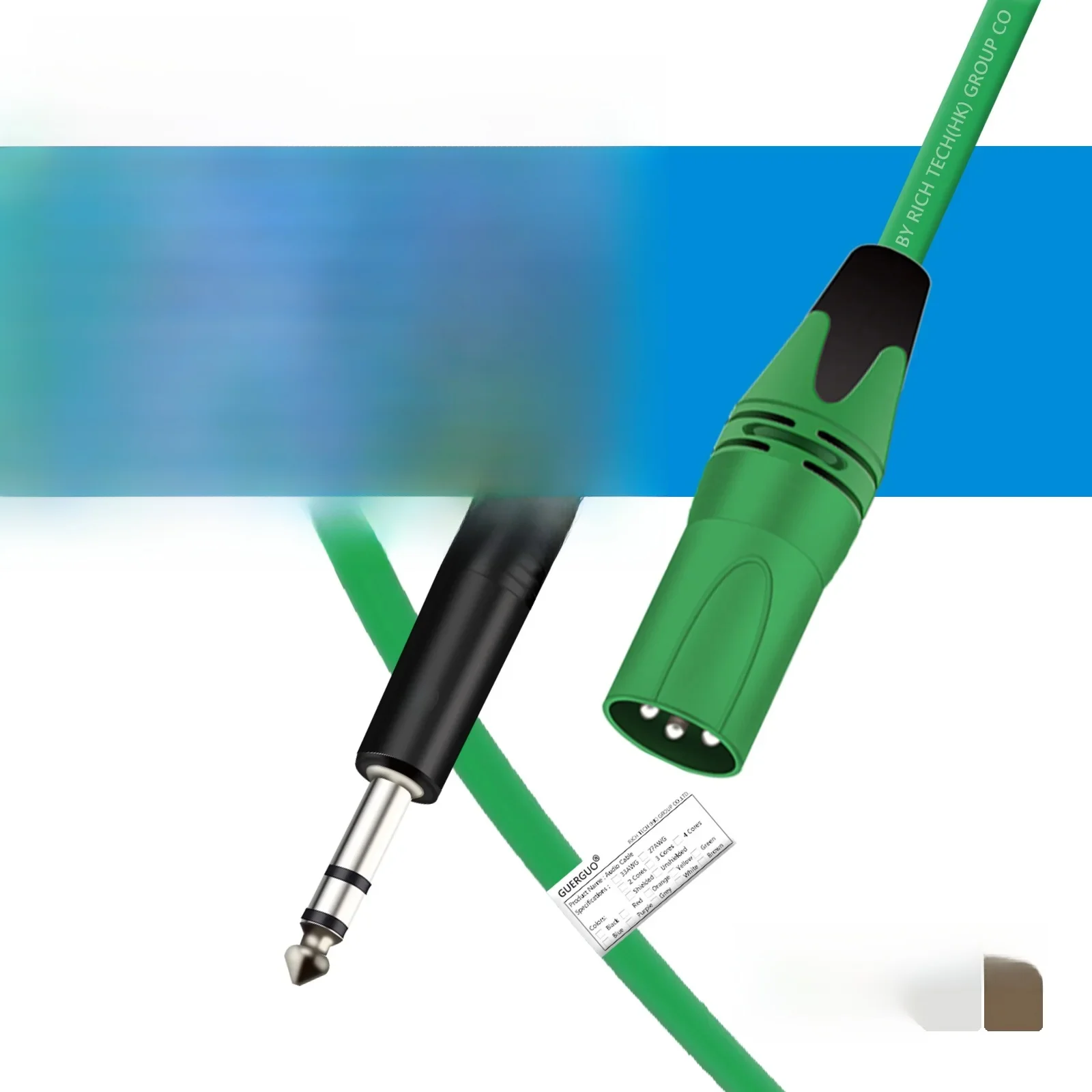 0.2M-30M 1/4 TRS to XLR Audio Cord,3Pin XLR Male Plug to 6.35mm Stereo Jack Balanced Interface Extension Cable for MIC Speaker