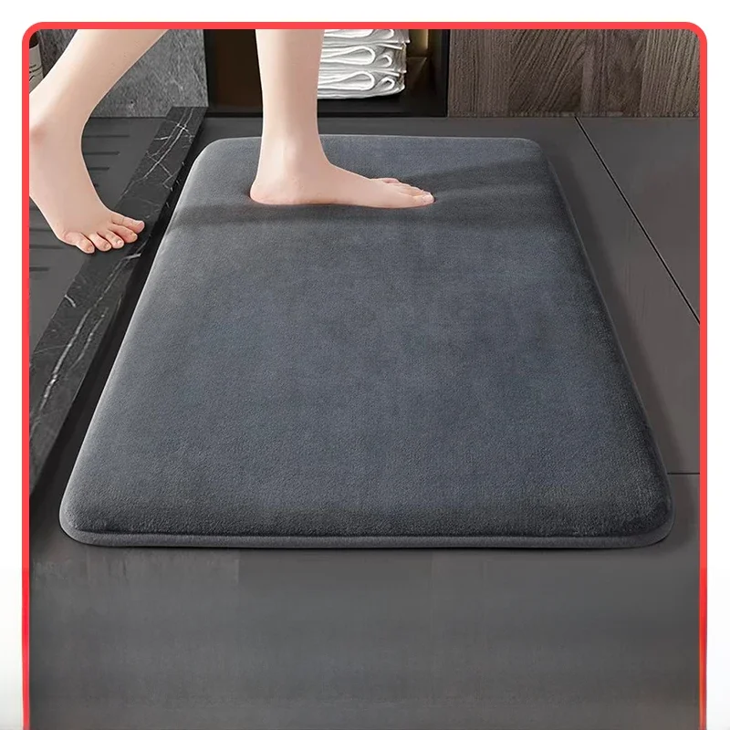 Superabsorberende vloermat, superabsorberende badmat, super antislip koraalfluwelen badkamervloermat, deurmat - afbeelding 2