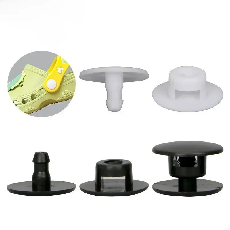 Trou chaussure boucle boucle blanc noir jardin chaussure arrière boucle en plastique universel plage réparation pour garçons et filles en gros