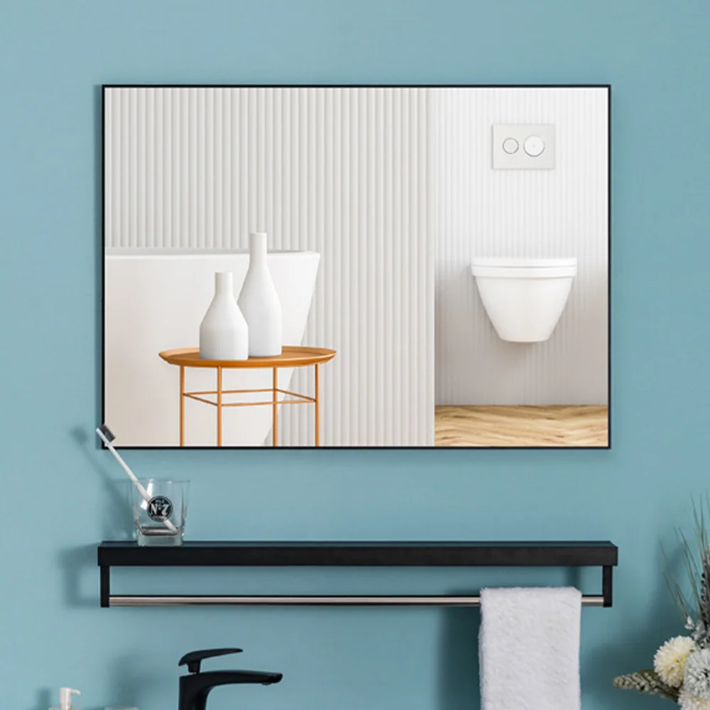 Bathroom Aluminium Alloy Frame Rectangle Wall Mirror 60*40CM