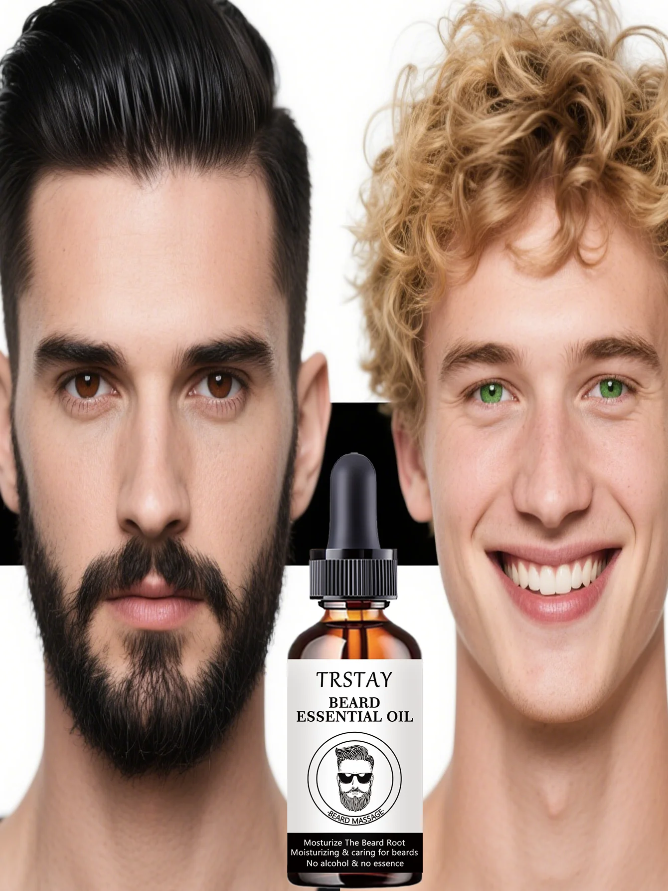 Men Beard Growth Oil Nourishing Formula for Thick Luscious Beard Refreshing Scent Easy Maintenance Perfect Gift for Father Husba - Image 3