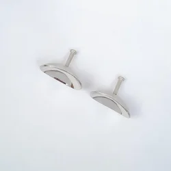 Stainless Steel Corneal Eye Shields Set 26mm X 17mm Intraocular Laser Eye Shield for Tattoo & Body Art 2 PCS
