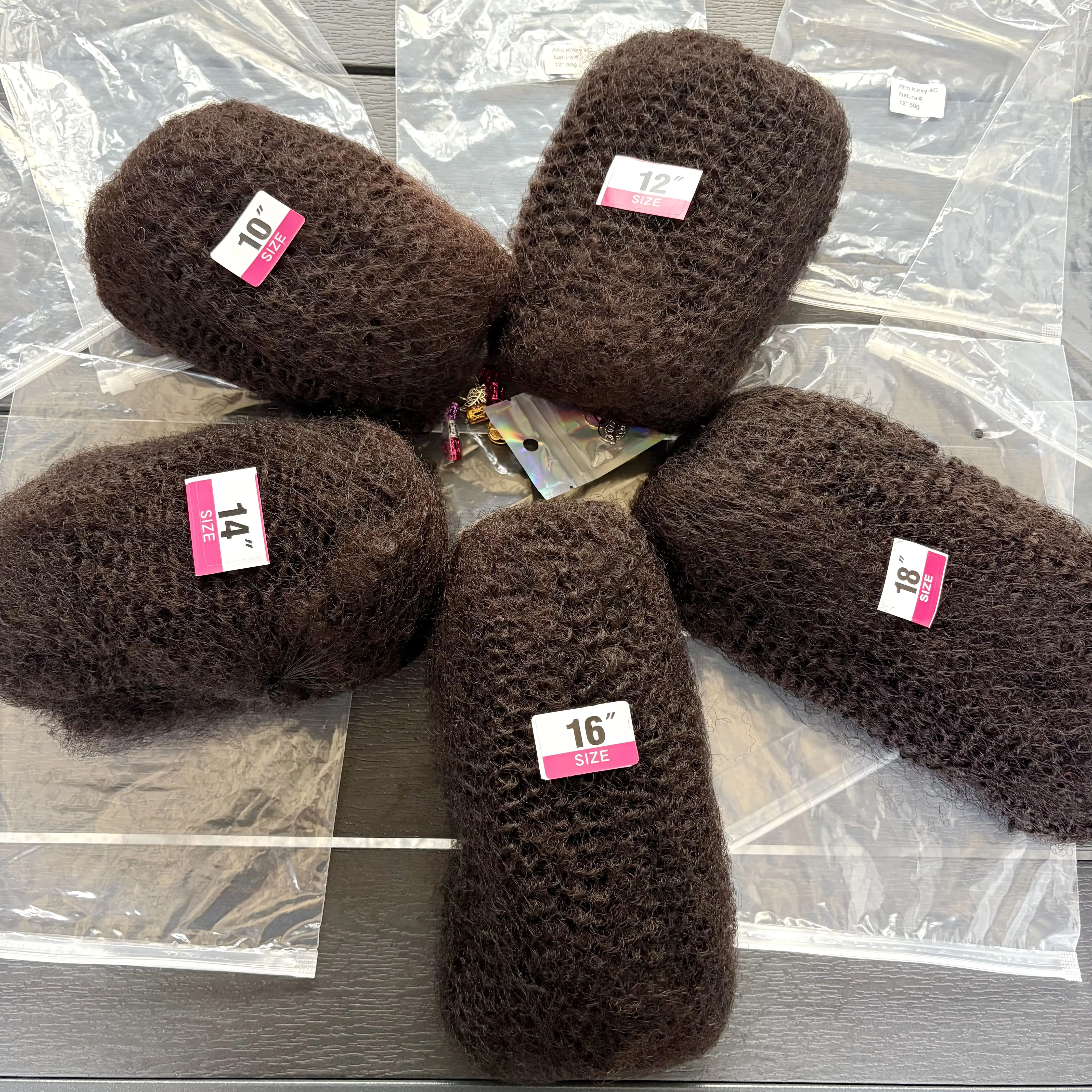 وصلات شعر بشري أفرو غريب طبيعية 4C بدون لحمة 30/50 جرام حزمة 10-18 بوصة ريمي برازيلي لتضفير Locs الصغير