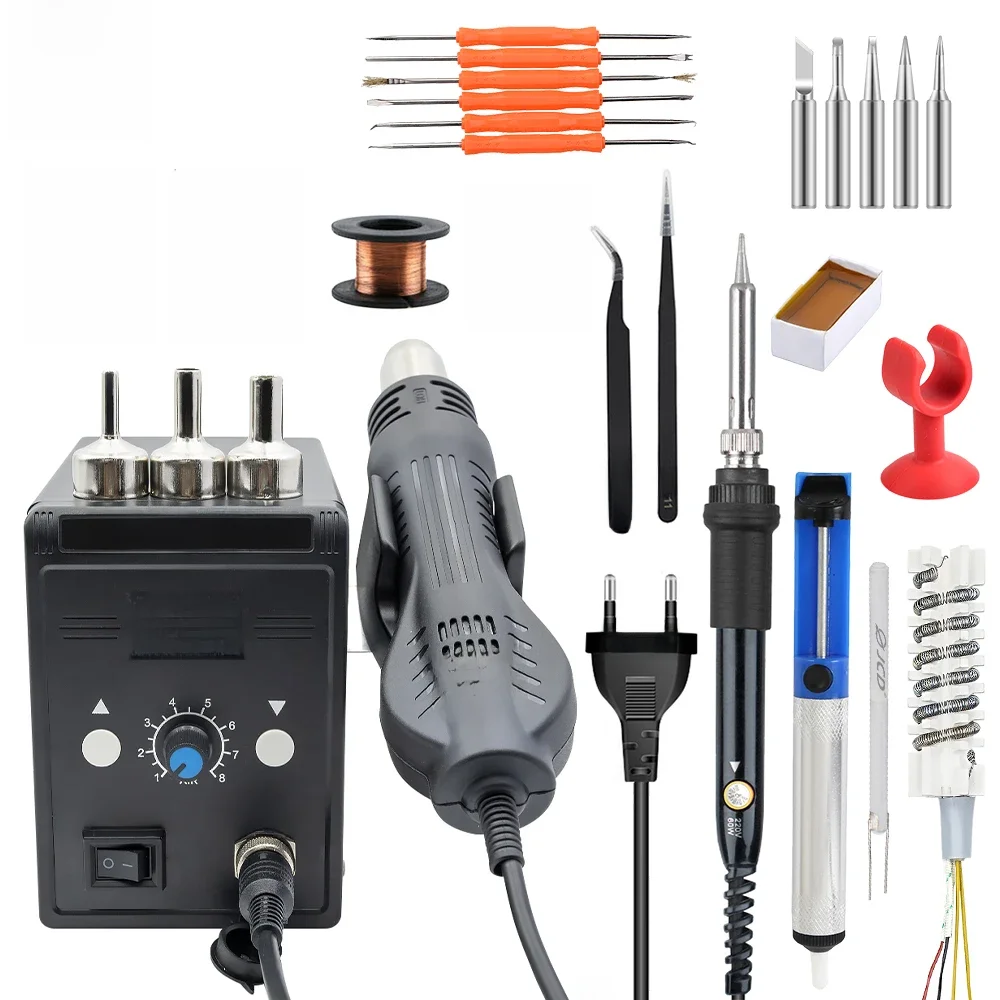 JCD Hot Air Gun 858D BGA Rework Soldering Station Heat Gun 220V 700W Hair Dryer For Soldering SMD SMT IC Welding Repair Tools