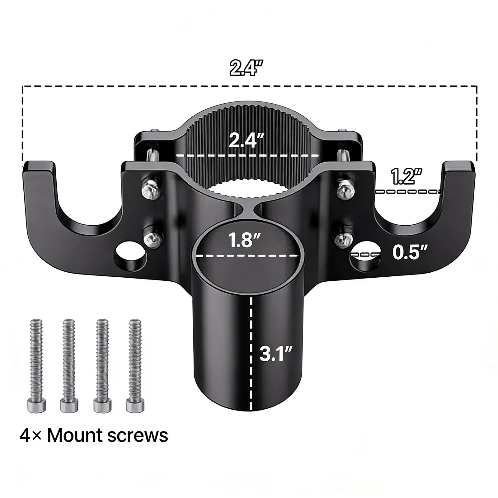 

Trailer Towing Organizer 7 Way Plug Cover Aluminum Alloy Heavy Duty Wire Harness Holder Easy Install Sturdy RV Accessory Black