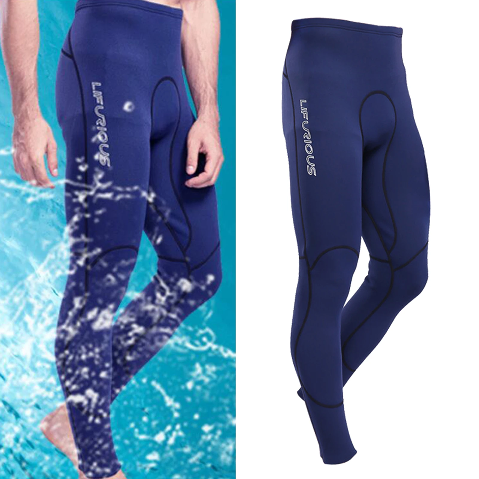 Mens Wetsuit Pants Neoprene Keep Warm 2mm for Surfing