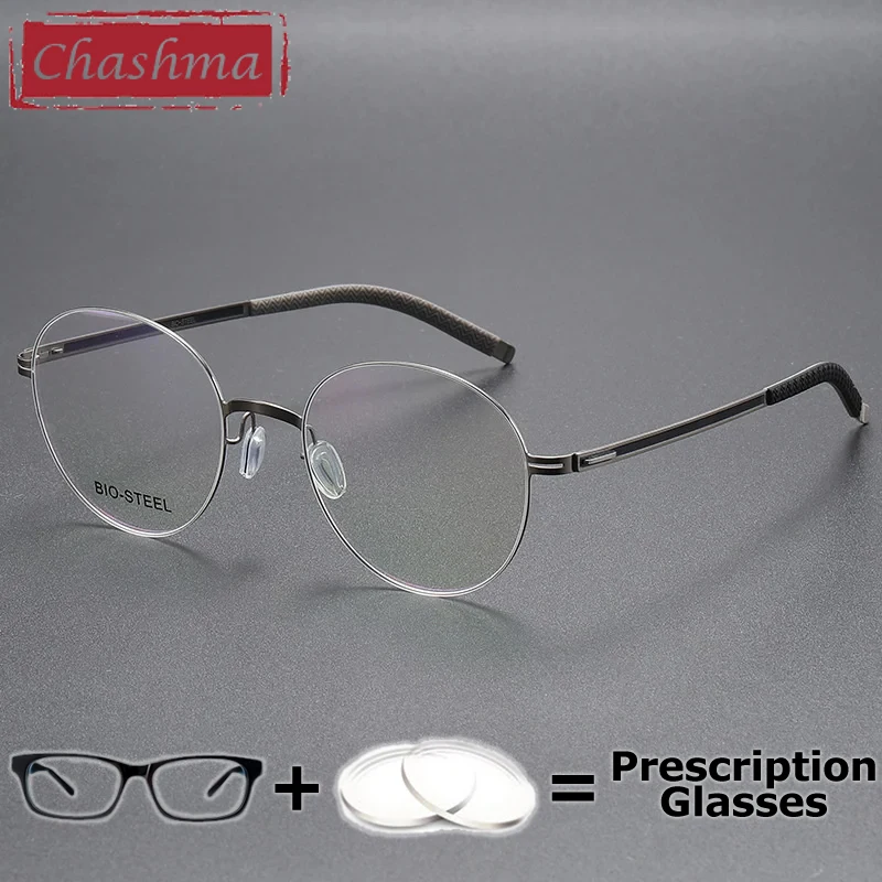 

Chashma Prescription Glasses Women Ttianium Optical Lenses Transition Fashion High End Quality Trend Flexible Round Eyewear Men