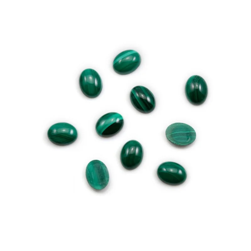 

5pcs Malachite Cabochon CAB Oval Shape Natural Stone 4x6-15x20mm Accessories For Jewelry Making Ring Earrings DIY Pendant