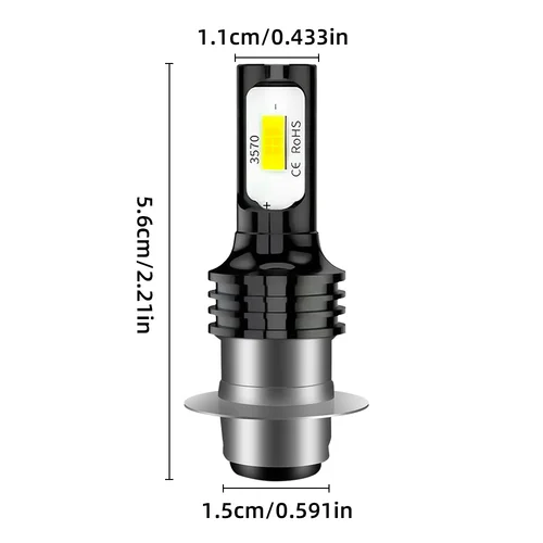 Imagen 2 del producto H6 H6M H15D apto para Yamaha YFZ450R Rhino 700 Raptor YFM660 bombilla antiniebla 6000K bombilla antiniebla automática paquete de 2