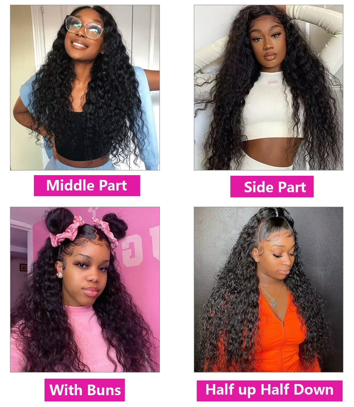 Extensiones de cabello humano rizado de onda profunda, 30 pulgadas, Remy, virgen sin procesar, 100% cabello humano, extensiones de ondas de agua, 3 y 4 extensiones