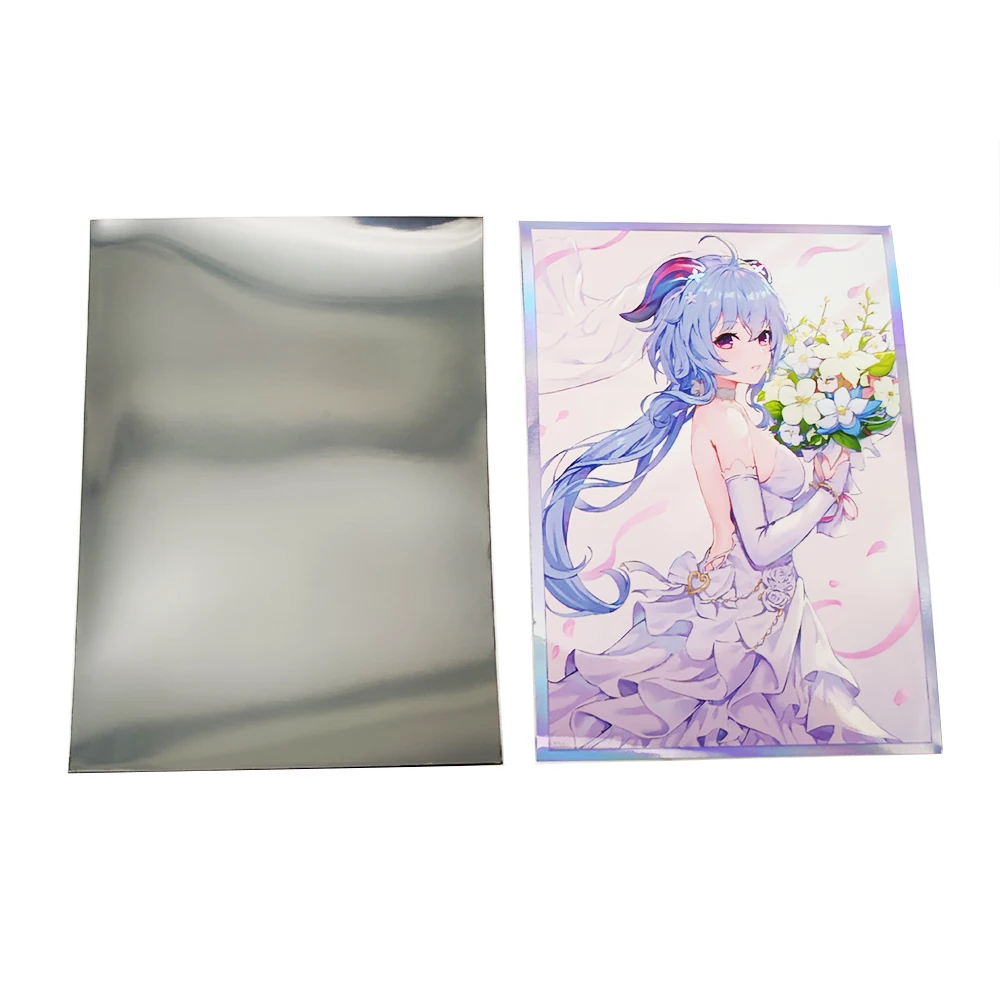 67x92mm 50PCS Holographic Sleeves PKM Card Loader Anime Protector Card Cover for MTG WS Board Games Trading Cards