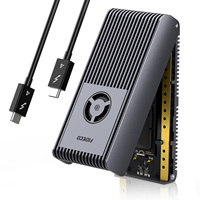 FIDECO Flip Sandwich USB4 40Gbps M.2 SSD Enclosure NVME USB Type C USB4 SSD Adapter for NVME PCIE M Key SSD Disk Case