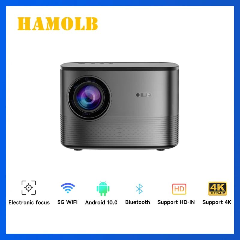 

HAMOLB HA6 smart home projector Android 10.0 Projector 1080p projector Support 4K Projector 3d Home Theater Beamer