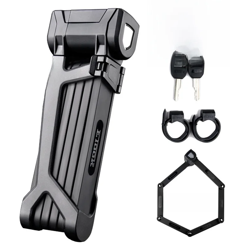 AliExpress ETOOK Heavy Duty Anti-thief Folding Lock 2 Piece With 4 Identical Keys Anti-hydraulic Shear Alloy Steel Lock Compact Ebike Lock