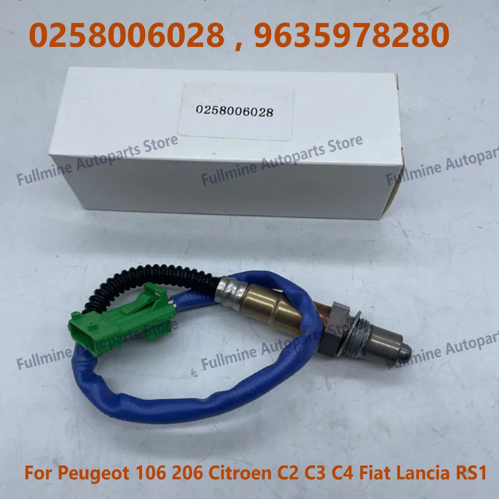 O2 Oxygen Sensor 0258006028 9635978280 For Peugeot 106 206 Citroen C2 C3 C4 Fiat Lancia RS1 High Quality