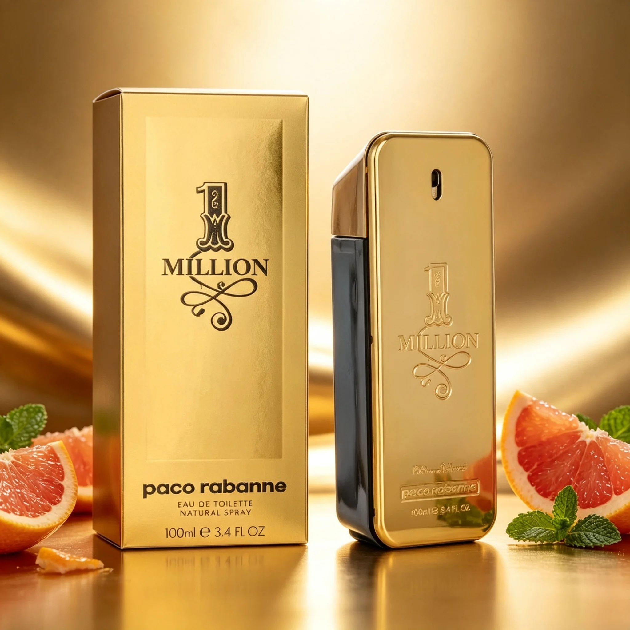 Rabanne 1 Million Eau de Toilette - Fragranza di Lunga Durata per Uomo con Mandarino, Cannella e Ambra - Profumo Spray di Lusso per Uomo