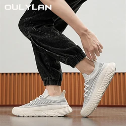 Soft Face Trendy Shoes Sneakers Casual Mesh Shoes Summer New Men's Breathable Shoes Thick Sole Anti slip Lightweight Soft Sole