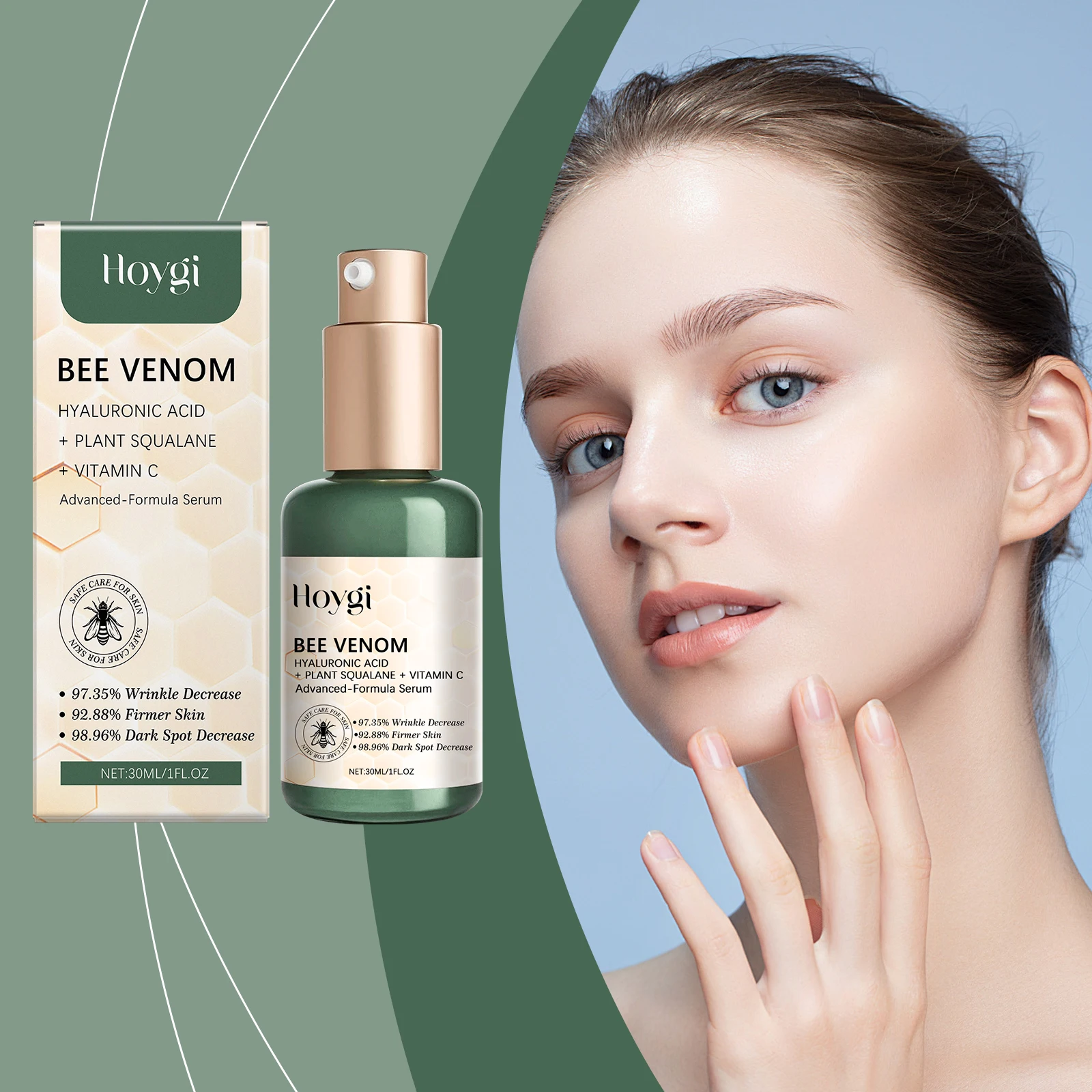 

Hoygi 30 мл сыворотка для лица Bee Venom против морщин, увлажняющая, восстанавливающая повреждение кожи, укрепляющая кожу лица, нежная осветляющая сыворотка для тона кожи