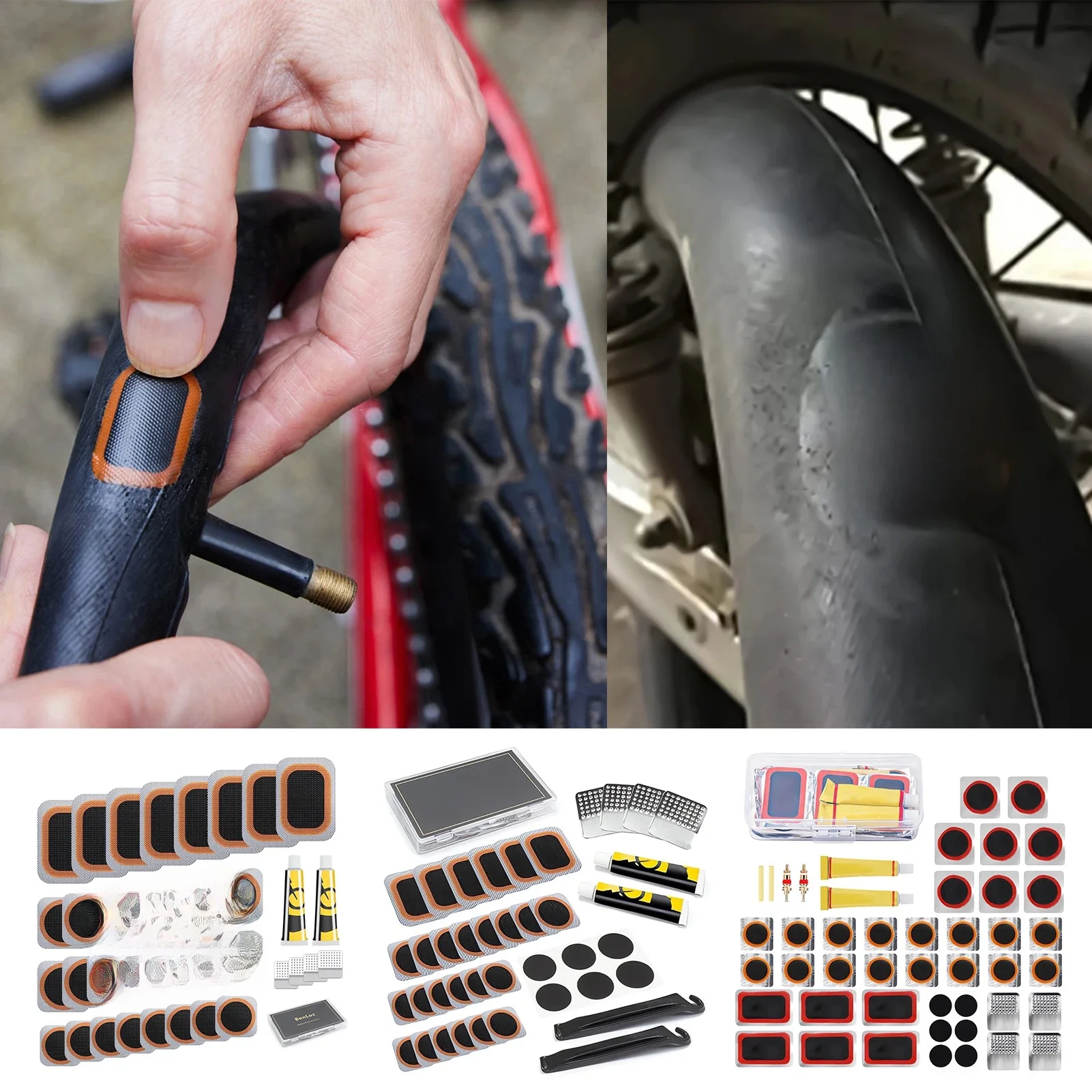 AliExpress NONE Bike Tire Repair Kit Lightweight Material Widely Compatible Professional Repair Patch Suitable for Inflatable Rubber Tire Repair