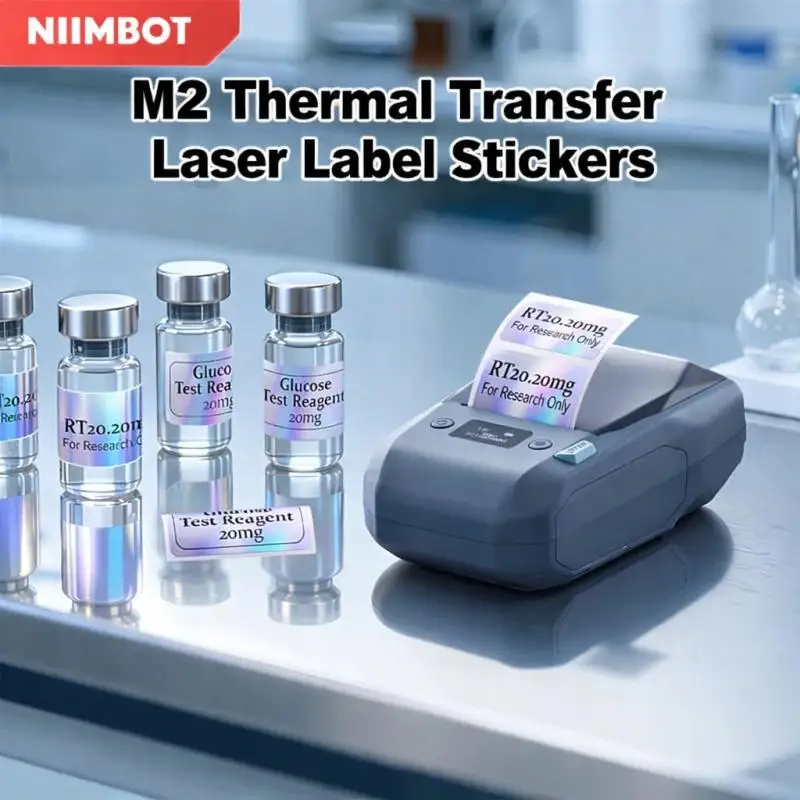 NIIMBOT M2 M3 Laser Silver Heat Thermal Transfer Label Hardware Qualification Certificate Electrical Equipment Nameplate Sticker