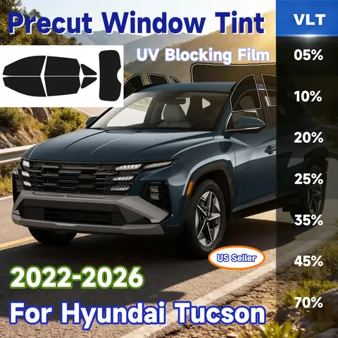 Precut Window Tint Car for Hyundai Tucson 2022-2026 Auto Sun Uv-Ir Block Heat& Glare 2Ply Window Protector Privacy Films Shade