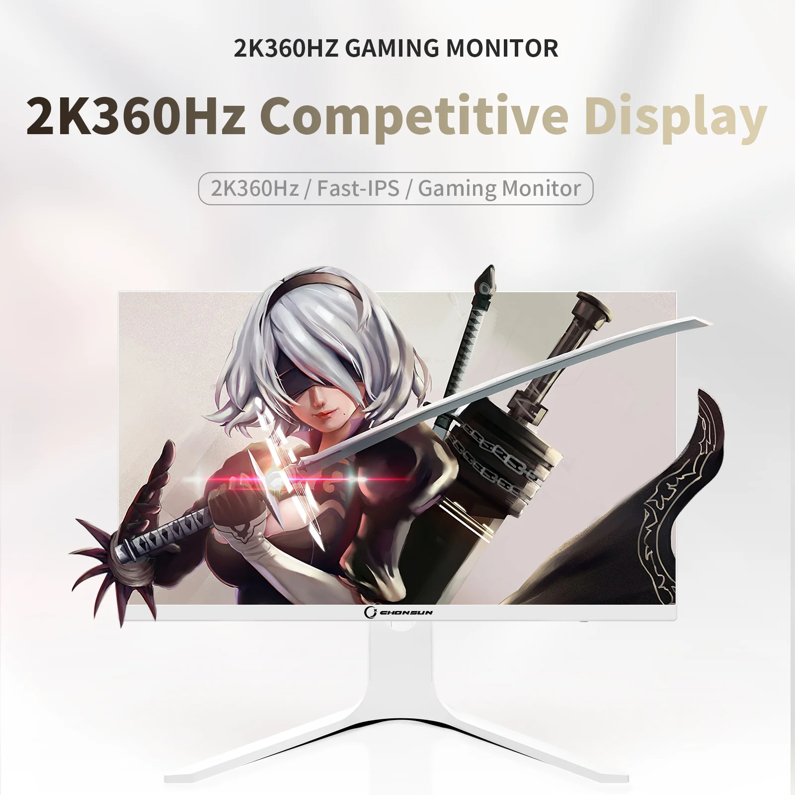 CHONSUN 27″ 360Hz Gaming Monitor – Ultra-Fast 1ms Response, Full HD, Adaptive Sync, Designed for Elite eSports