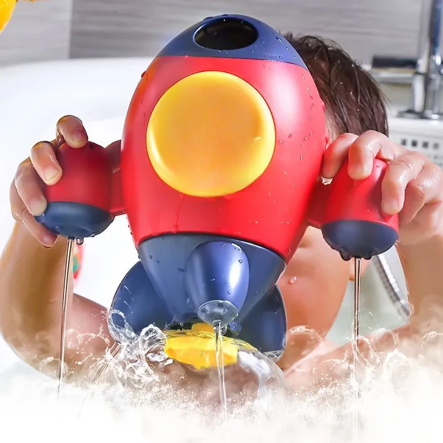 Coquette de douche rotative version Q, pomme de douche à main pour éclaboussures d'eau, jouet apaisant pour réception-cadeau pour bébé