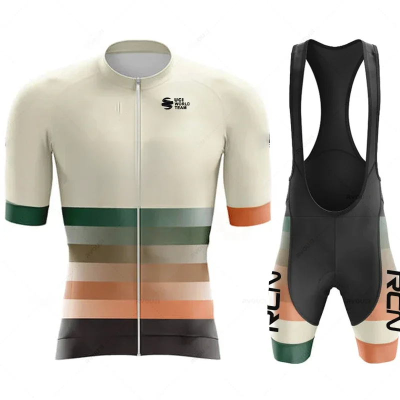 AliExpress RVOUEI 2025 Rcn Team Cycling Jersey Set Man Summer MTB Cycling Clothing Short Sleeve Ropa Maillot Ciclismo Outdoor Riding Bike Uniform