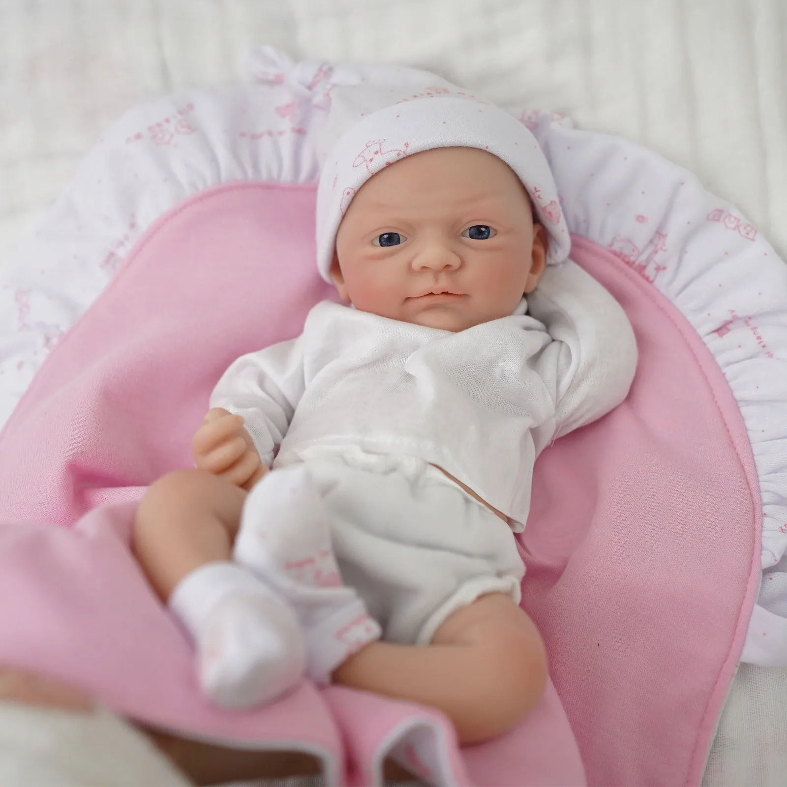 12 "마이크로 Preemie 전신 실리콘 아기 인형 소녀" 루나 "및 소년" 토비 "실물... - 1