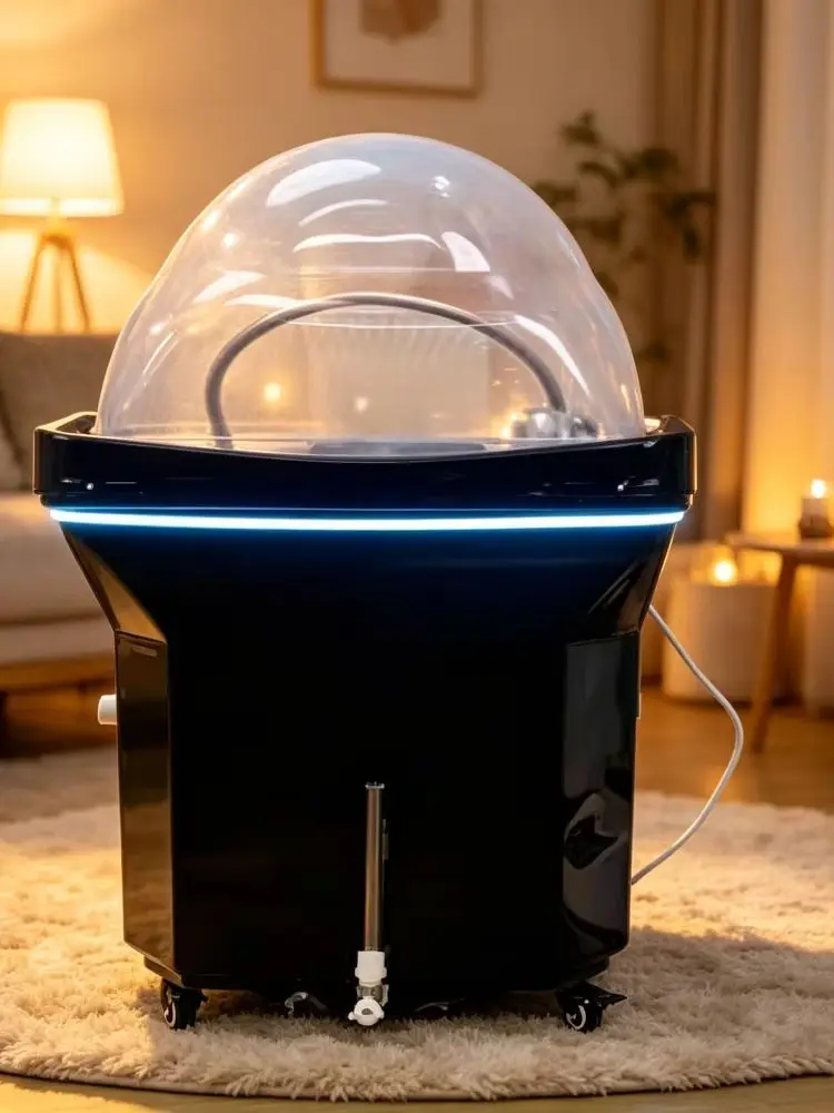 Head Spa, tragbare Shampoo-Schüssel mit Dampfsystem & Wasserzirkulation, Lichttherapie, 60L großer Wasserspeichertank für die Kopfhautpflege im Heimsalon