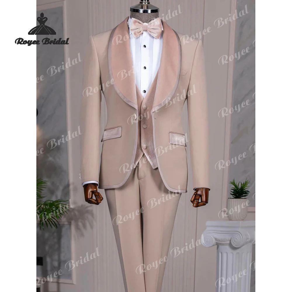 Driedelig herenpak voor bruiloft 2026 Single Breasted Effen Kleur Turkse Slim Fit Aangepaste kostuum homme mariage