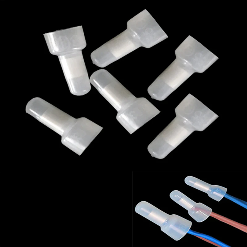 50/100pcs CE Type CE-1 CE-2 CE-5 CE-8 Wire Terminal Pressure Line Nylon66 Closed End Caps Connector Car Audio Cable Crimp Splice