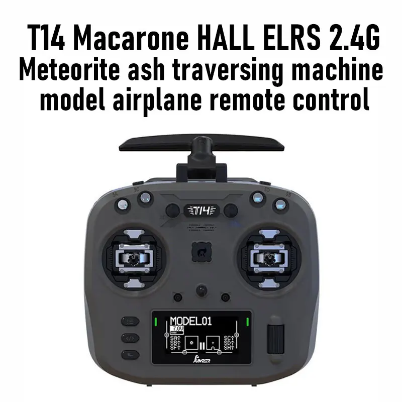 

T14 Macarone HALL ELRS 2.4G Пульт дистанционного управления с ЧПУ Датчик Холла Подвески Двунаправленная складная антенна OLED-дисплей FPV Дрон